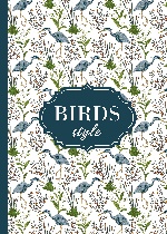 Тетрадь. Birds style (цапли в камыше, Fixprice)