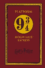 Блокнот. Гарри Поттер. Платформа 9 и 3/4 (А5, 192 стр, цветной блок, обложка из красной кожи с золотым тиснением)