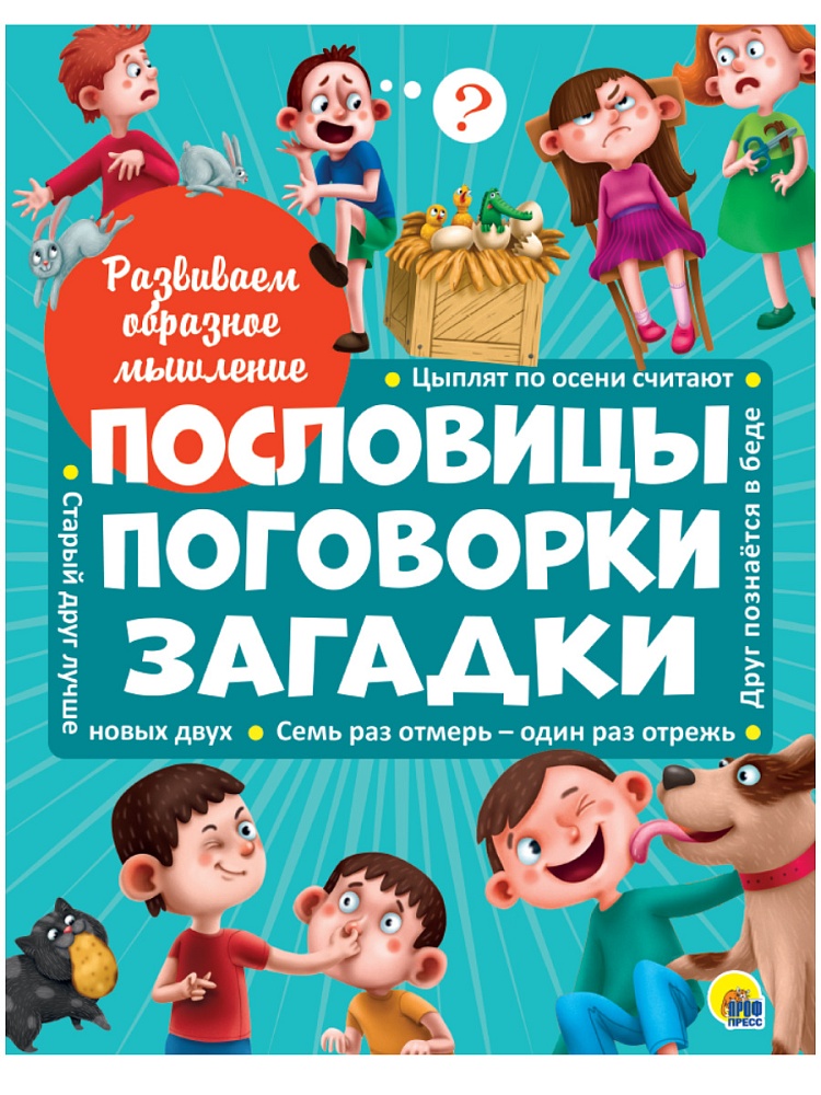 Развиваем образное мышление. ПОСЛОВИЦЫ, ПОГОВОРКИ, ЗАГАДКИ мат.ламин.обл. выбор.лак 32 стр.200х255