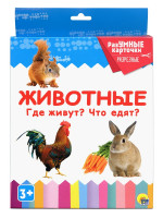 РАЗУМНЫЕ КАРТОЧКИ. ЖИВОТНЫЕ. ГДЕ ЖИВУТ? ЧТО ЕДЯТ?