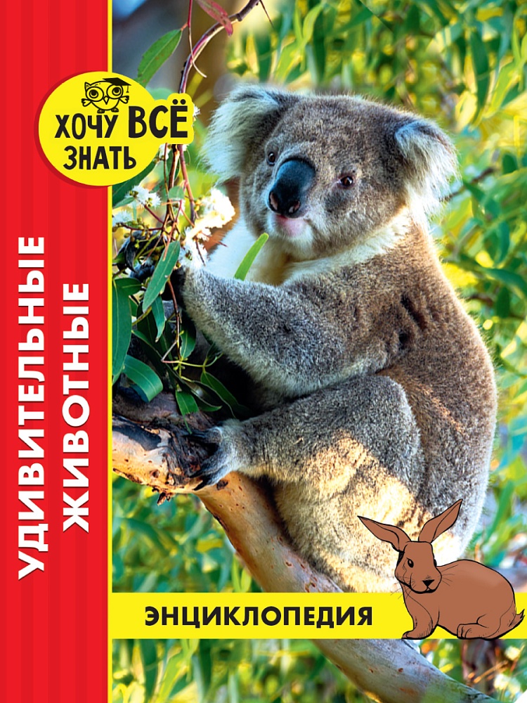 ЭНЦИКЛОПЕДИЯ. ХОЧУ ВСЁ ЗНАТЬ. красная. УДИВИТЕЛЬНЫЕ ЖИВОТНЫЕ