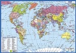 Планшетная двусторонняя политическая " Карта Мира"