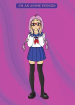 Блокнот. I``m an anime person (формат А4, мягкая обложка, круглые углы, блок в точку)