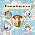Набор значков. I``m an anime person (5 шт.)