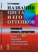НАЗВАНИЯ ЦВЕТА И ЕГО ОТТЕНКОВ: Толковый словарь-справочник. Более 2000 терминов с английскими эквивалентами // Shades of Colour. Explanatory dictionary. Over 2000 terms with their English equivalents. Изд. 2