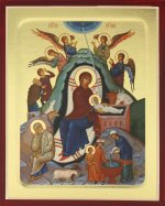 Икона Рождества Христова на дереве: 125 х 160