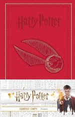 Блокнот. Гарри Поттер. Золотой снитч (А5, 192 стр, цветной блок, обложка из белой кожи с золотым тиснением)