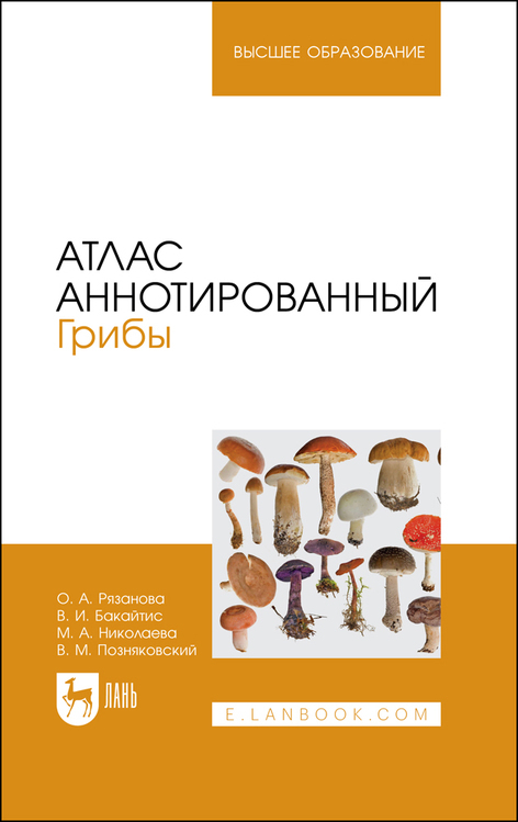 Атлас аннотированный. Грибы. Учебное пособие для вузов, 1-е изд. (полноцветная печать)