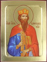 Икона князя Вячеслава Чешского на дереве: 125 х 160