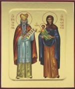Икона праведных Захария и Елисаветы на дереве: 125 х 160
