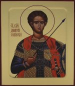 Икона Димитрия Солунского, великомученика на дереве: 125 х 160