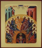 Икона Сошествия Святаго Духа на апостолов на дереве: 125 х 160