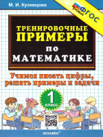 Тренировочные примеры по математике 1 класс. Учимся писать цифры ФГОС