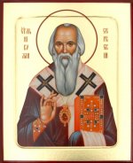 Икона Николая Сербского, святителя на дереве: 125 х 160