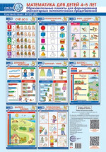 Математика для детей 4-5 лет. Образовательные плакаты для формирования элементарных математических представлений