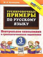Тренировочные примеры по русскому языку 3 класс. Контрольное списывание
