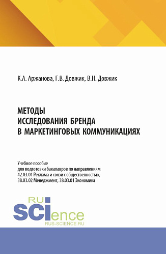 Методы исследования бренда в маркетинговых коммуникациях. (Бакалавриат). Учебное пособие