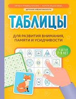 Таблицы для развития внимания, памяти и усидчивости у детей 7-9 лет