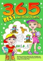 365 Best Activities. Раскраска на русском, английском, украинском языке: зеленая