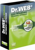 Антивирус+Антиспам Dr. Web® для Windows, в фирменной картонной коробке, на 12 месяцев, на 2 ПК
