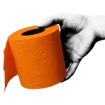 Туалетная бумага - "Ренова 6-пак" (цвет:оранжевый)