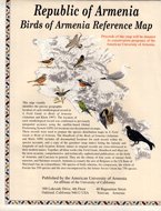 Republic of Armenia. Birds of Armenia. Reference Map