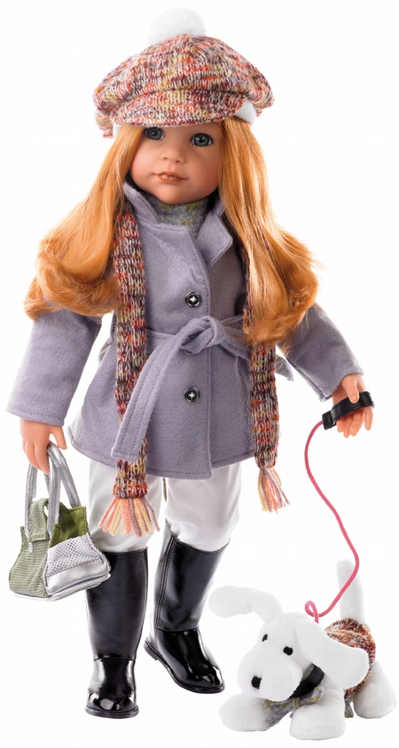 Кукла Сэйра на прогулке с собачкой (50 см)