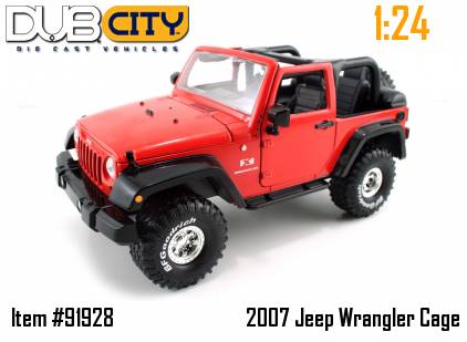 Модель автомобиля Jeep Wrangler Cage 2007 г. (1:24)