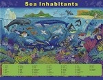 Плакат " Sea inhabitants" (Обитатели морей)