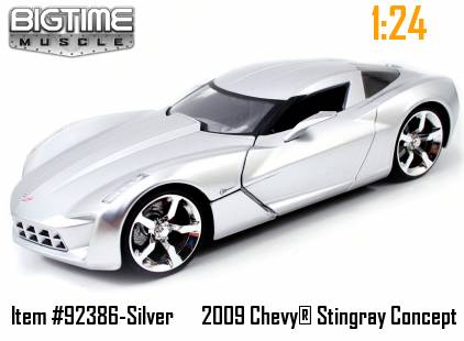 Модель автомобиля 2009 Corvette Stingray Concept 1:24