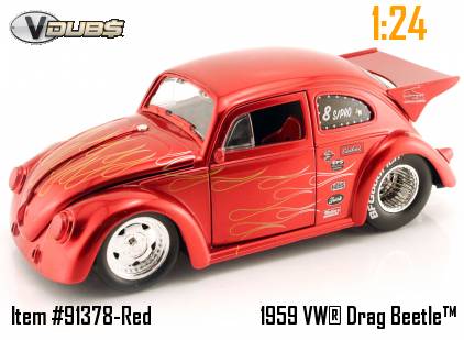 Модель автомобиля VDUBS-1959 VW Drag Beetle 1:24