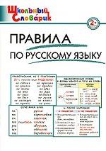 Правила по русскому языку. Начальная школа