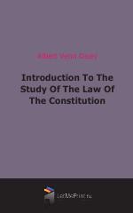 Introduction To The Study Of The Law Of The Constitution (1908)