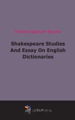 Shakespeare Studies And Essay On English Dictionaries