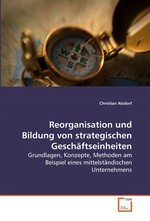 Reorganisation und Bildung von strategischen Geschaeftseinheiten. Grundlagen, Konzepte, Methoden am Beispiel eines mittelstaendischen Unternehmens