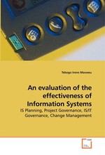 An evaluation of the effectiveness of Information Systems. IS Planning, Project Governance, IS/IT Governance, Change Management