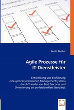 Agile Prozesse fuer IT-Dienstleister. Entwicklung und Einfuehrung eines prozessorientierten Managementsystems durch Transfer von Best Practices und Orientierung an professionellen Standards