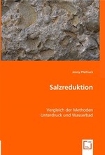 Salzreduktion. Vergleich der Methoden Unterdruck und Wasserbad