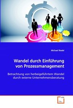 Wandel durch Einfuehrung von Prozessmanagement. Betrachtung von herbeigefuehrtem Wandel durch externe Unternehmensberatung