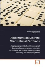 Algorithms on Discrete Near Optimal Partitions. Applications in Higher Dimensional Domain Decomposition, Intensity Modulated Radiation Therapy (IMRT) including Arc Therapy (IMAT)