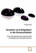 Verstehen als Erfolgsfaktor in der Kommunikation. Eine Herangehensweise demonstriert am Beispiel der Architekturbranche