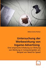 Untersuchung der Werbewirkung von Ingame-Advertising. Eine empirische Erhebung zur Wirkung von Werbung in Computerspielen am Beispiel von Need for Speed