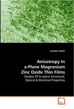 Anisotropy In a-Plane Magnesium Zinc Oxide Thin Films. Studies Of In-plane Structural, Optical