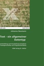 XText - ein allgemeiner Datentyp. Bereitstellung und Verarbeitung komplexer Texteigenschaften auf Programmierebene