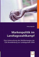 Markenpolitik im Landtagswahlkampf. Eine Untersuchung der Wahlkampagne der CDU Brandenburg zur Landtagswahl 2004