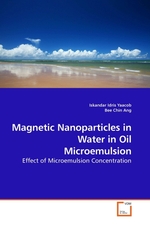Magnetic Nanoparticles in Water in Oil Microemulsion. Effect of Microemulsion Concentration