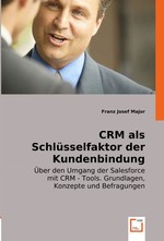 CRM als Schluesselfaktor der Kundenbindung. Ueber den Umgang der Salesforce mit CRM - Tools. Grundlagen, Konzepte und Befragungen