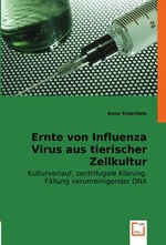 Ernte von Influenza Virus aus tierischer Zellkultur. Kulturverlauf, zentrifugale Klaerung, Faellung verunreinigender DNA