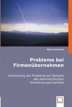 Probleme bei Firmenuebernahmen. Darstellung der Probleme am Beispiel des oesterreichischen Stromerzeugermarktes