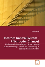 Internes Kontrollsystem – Pflicht oder Chance?. Umfassende Grundlagen - Ansatzpunkte zur Umsetzung - Studie zur Umsetzung in oesterreichischen GmbHs